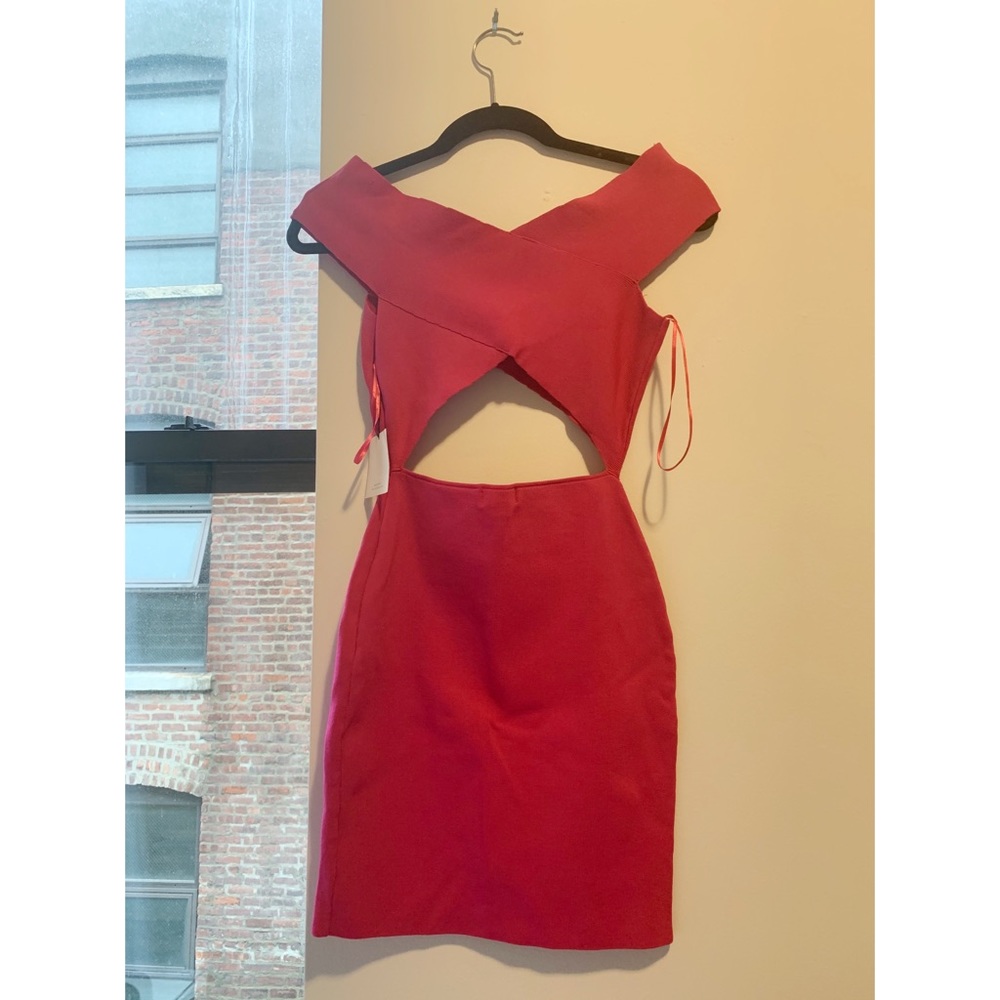 Revolve super down pink knockout bodycon dress NWT
